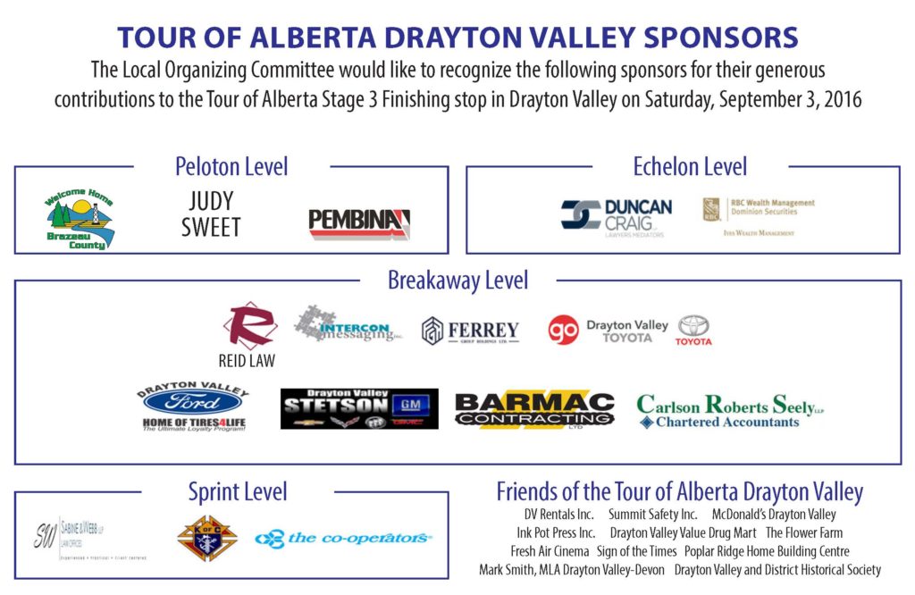 Tour of Alberta Flyer Sponsors